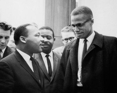 Framed Martin Luther King Jr. & Malcolm X, Washington DC, March 26, 1964 b...