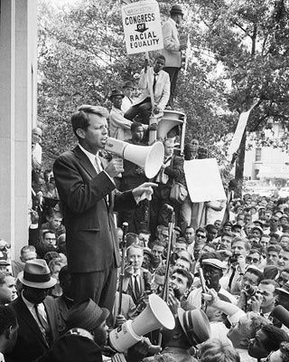 Framed Robert F. Kennedy at Civil Rights Demonstration, Washington DC, 196...
