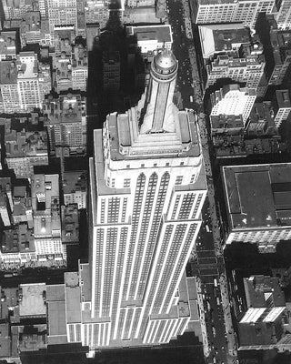 Framed Empire State Building Aerial View, 1932 by McMahan Photo Archive