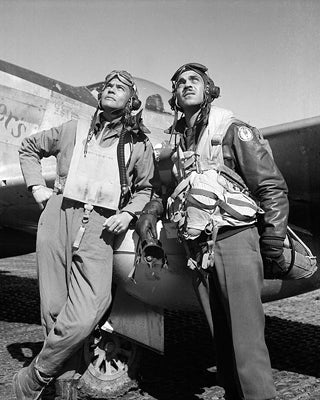 Framed Tuskegee Airman Col. Benjamin O. Davis, Ramitelli, Italy, WWII by M...