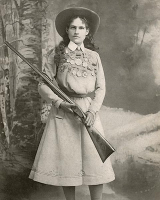 Framed Wild West Performer Annie Oakley, 1899 by McMahan Photo Archive