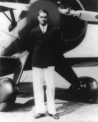 Framed Howard Hughes Portrait with Beoing Plane, Inglewood, CA, 1940 by Mc...