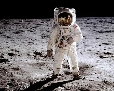 Framed Apollo 11 Astronaut Buzz Aldrin on the Moon, July 20, 1969 by McMah...
