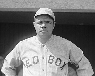 Framed Babe Ruth, Boston Red Sox, 1919 by McMahan Photo Archive