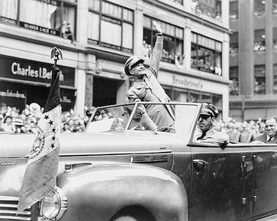 Framed General Dwight D. Eisenhower in Parade, 1945 by McMahan Photo Archive