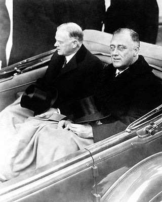 President Franklin D. Roosevelt and Herbert Hoover on Way to Roosevelt's Inauguration, March 4, 1933 by McMahan