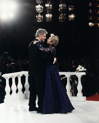 Framed President Bill Clinton and Hillary Dance at Inaugural Ball, Washing...
