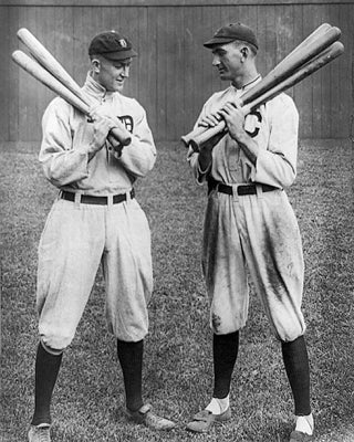 Framed Ty Cobb and Shoeless Joe Jackson, 1913 by McMahan Photo Archive