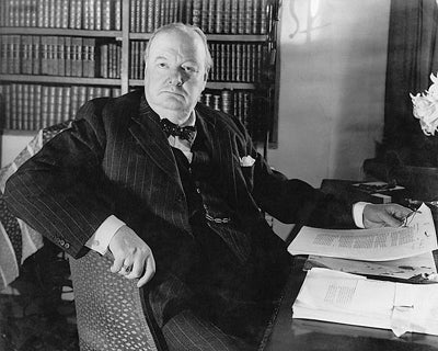 Framed British Prime Minister Winston Churchill by McMahan Photo Archive