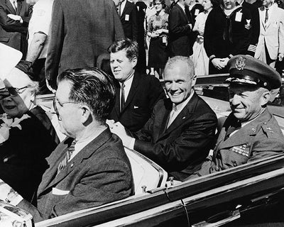 Framed John Glenn and President John F. Kennedy in Parade Car, Cocoa Beach...
