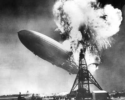 Framed Hindenburg Disaster, Lakehurst, NJ, May 6, 1937 by McMahan Photo Ar...
