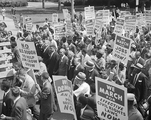 Men at Civil Rights March, Washington D.C. 1963 by McMahan Photo Archive Wall Art Décor 8 x 10 Art Print