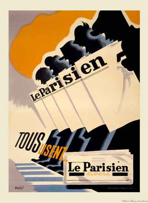 Le Parisien Art Print - Vintage Parisian Wall Décor 36 Inches