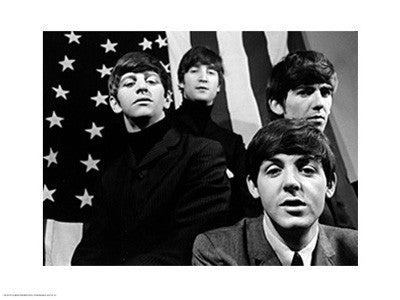 The Beatles, American Flag - Iconic Wall Art Print for Music and Pop Culture Enthusiasts