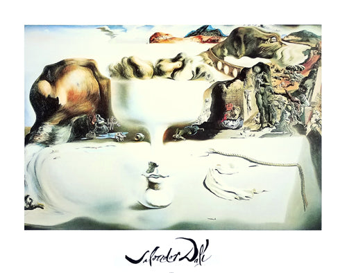 Apparition of Face and Fruit Dish on a Beach by Salvador Dalí - Surreal Wall Art Décor