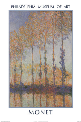 Framed Poplars on the Bank of the Epte River, 1891 by Claude Monet