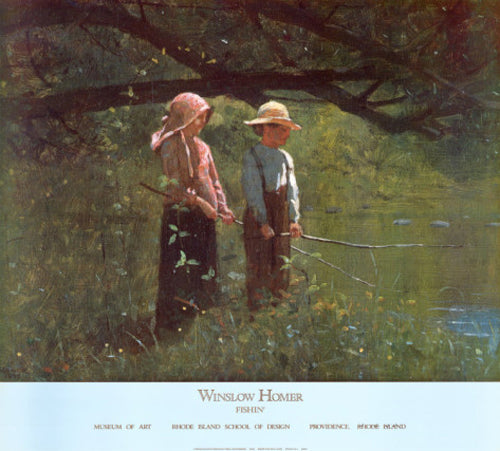 Fishin' by Winslow Homer - Classic American Art Print for Coastal & Traditional Homes