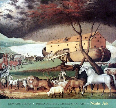 Noah's Ark: Animal Kingdom by Edward Hicks - Whimsical Folk Art Print for Your Home Décor