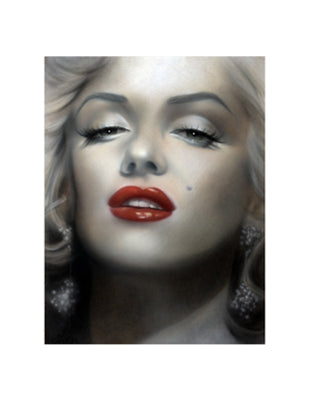 Framed Marilyn, Red Lips by Shen | 22 x 17