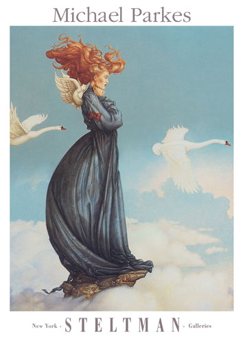 Circus Memories detail by Michael Parkes - Whimsical Wall Art Print