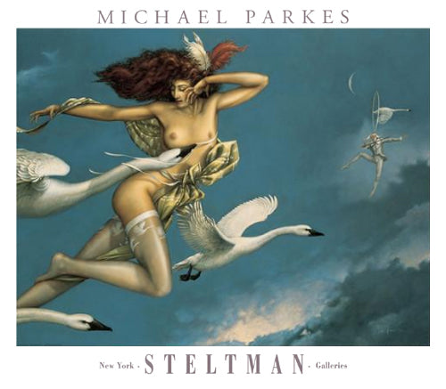 Night Flight by Michael Parkes - Enchanting 27.5 x 31.5 Wall Art Décor Print