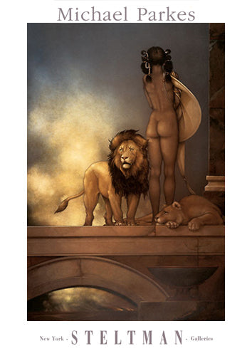 Framed Spirit of Africa by Michael Parkes | 33 3/8 x 23 5/8