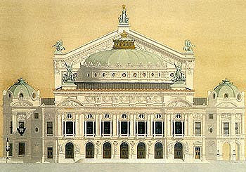 Opera de Paris Garnier by Andras Kaldor - Architectural Wall Art Print for Your Home Décor