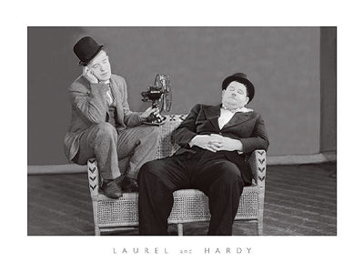 Laurel and Hardy Art Print - Classic Comedy Duo Wall Decor