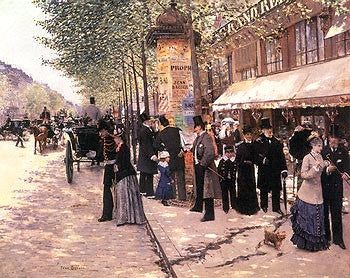 On the Boulevard by Jean Beraud - Exquisite Wall Art Print for Your Home Decor.