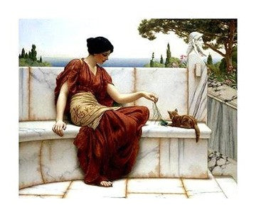 Time to Play by John William Godward - Fine Art Print