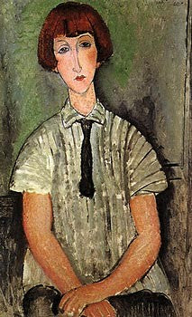 Young Girl by Amedeo Modigliani - Timeless Wall Art Print for Your Collection