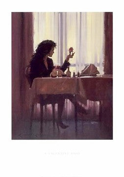 Art Print: A Valentine Rose by Raymond Leech - Romantic Wall Art Décor