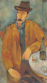 Man with a Wine Glass by Amedeo Modigliani