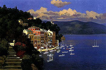 Morning Walk by Lucio Sollazzi - Serene Landscape Wall Art Print