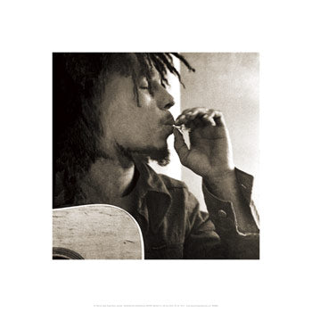 Bob Marley Ganja Art Print - Iconic 16x16 Wall Decor by Anon