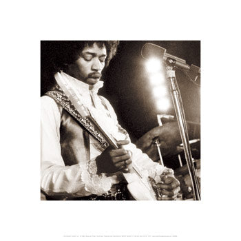 Jimi Hendrix: Guitar - Iconic Wall Art Print