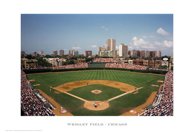 Wrigley Field Chicago Wall Art Print by Ira Rosen - Iconic Baseball Stadium Décor