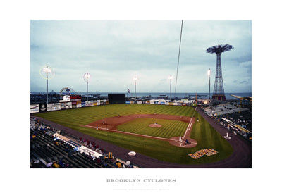Framed Brooklyn Cyclones by Ira Rosen | 13 x 19