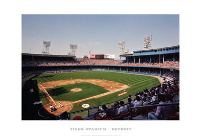 Tiger Stadium Detroit Art Print by Ira Rosen - Iconic Sports Wall Art