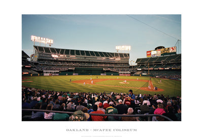 Framed Oakland, McAfee Coliseum by Ira Rosen | 13 x 19