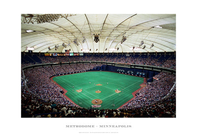 Metrodome, Minneapolis Art Print by Ira Rosen | Iconic Stadium Wall Art