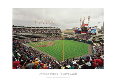 Framed Jacobs Field, Cleveland by Ira Rosen | 13 x 19