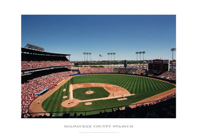 Framed Milwaukee County Stadium by Ira Rosen | 13 x 19