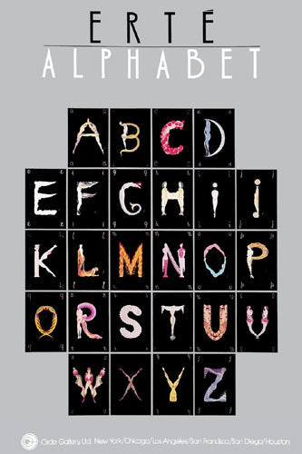 Framed Alphabet (Silver) by Erté - Romain de Tirtoff | 36 x 24