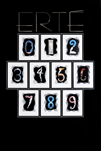 Framed Numbers (Black) by Erté - Romain de Tirtoff | 36 x 24