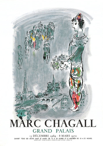 Framed Magician of Paris by Marc Chagall | 28 x 20