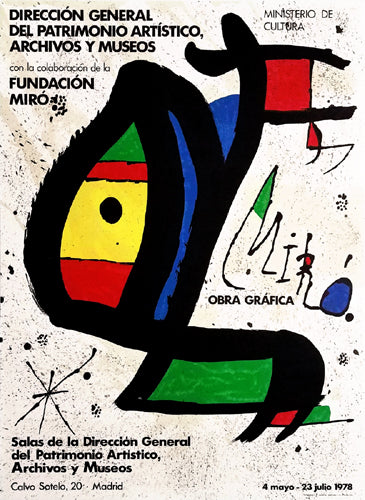 Framed Obra Grafica, 1978 by Joan Miró | 27 ½ x 20