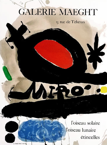 Framed L'Oiseau Solaire, L'Oiseau Lunaire, Etincelles by Joan Miró
