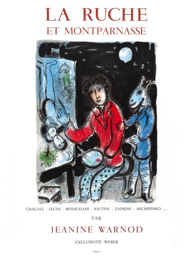 Framed La Ruche et Montparnasse (Jeanine Warnod) by Marc Chagall