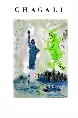 Framed Statue of Liberty by Marc Chagall | 35 x 23